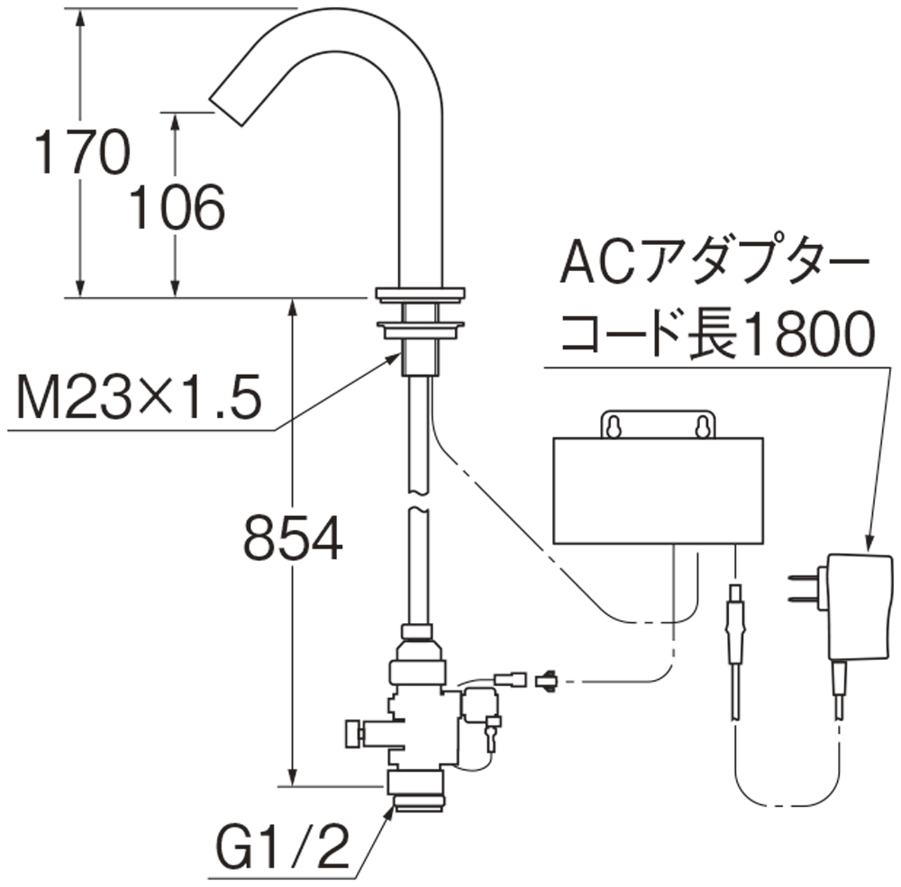 即発送可能】 家電と住設のイークローバー∠三栄水栓 SANEI 自動水栓 マットサテン センサー式水栓